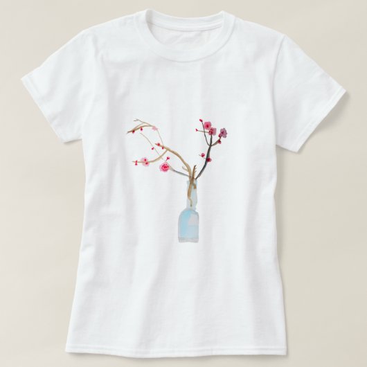 Cherry Blossom sakura waterverf art T-shirt (Design voorkant)