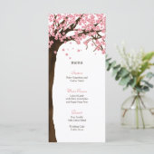 Cherry Blossom / Sakura Waterverf Menu Kaart (Staand voorkant)