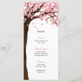 Cherry Blossom / Sakura Waterverf Menu Kaart (Voorkant)