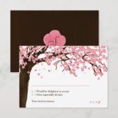 Cherry Blossom / Sakura Waterverf RSVP (Voorkant / Achterkant)