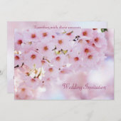 Cherry blossom Sakura Wedding Invitation Kaart (Voorkant / Achterkant)