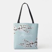 Cherry Blossom Sakura Wedding Party Tas (blauw) (Achterkant)