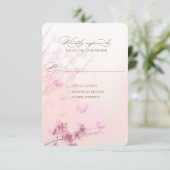Cherry Blossom/Sakura Wedding RSVP Kaarten Kaartje (Staand voorkant)
