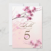Cherry Blossom/Sakura Wedding Table Kaarten (Voorkant)