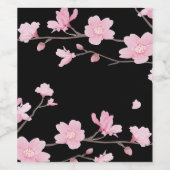 Cherry Blossom – Sakura Wine Bottle Label Wijn Etiket (Enkel label)
