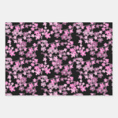 Cherry Blossom Sakuras Oriental Floral Pattern Inpakpapier Vel (Voorkant 2)
