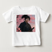 Cherry Blossom Samurai Anime Peuter T-shirt (Voorkant)