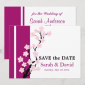 Cherry Blossom | Save the date (Voorkant / Achterkant)