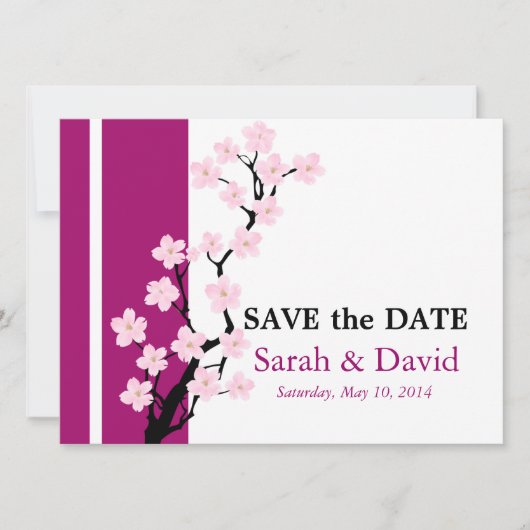 Cherry Blossom | Save the date (Voorkant)