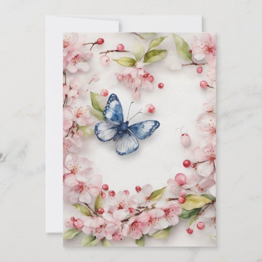 Cherry Blossom Save The Date (Achterkant)