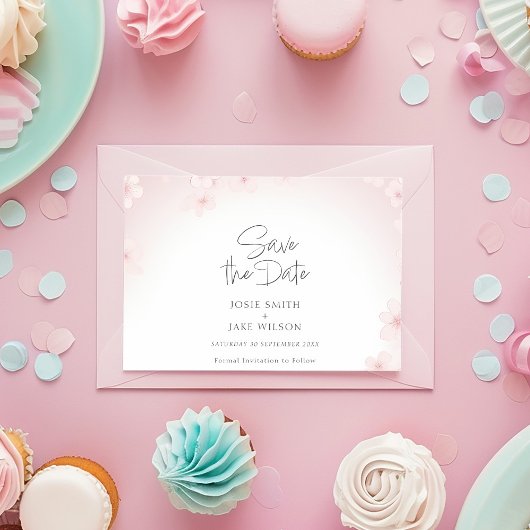Cherry Blossom Save the Date