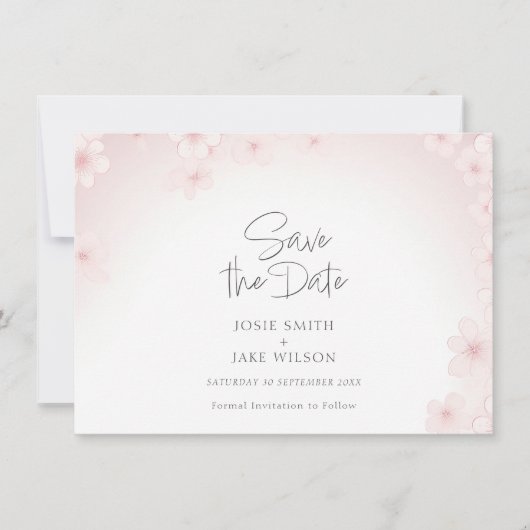 Cherry Blossom Save the Date (Voorkant)