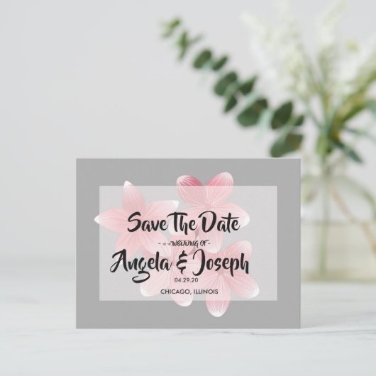 Cherry Blossom Save the Date Aankondigingskaart (Staand voorkant)