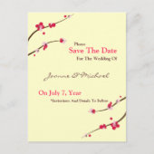 Cherry Blossom Save the Date Briefkaart (Voorkant)