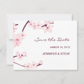 Cherry Blossom Save the Date Card (Voorkant)