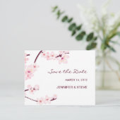 Cherry Blossom Save the Date Card (Staand voorkant)