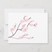Cherry Blossom Save the Date Card (Achterkant)