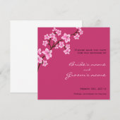 Cherry Blossom Save the Date cards (Voorkant / Achterkant)