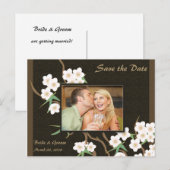 Cherry Blossom Save the Date Foto Briefkaarten (Voorkant / Achterkant)