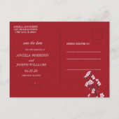 Cherry Blossom Save the Date Kaart (Achterkant)