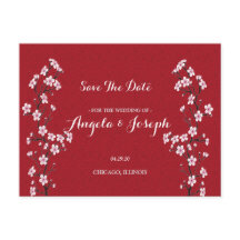 Cherry Blossom Save the Date Kaart