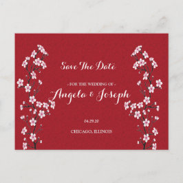 Cherry Blossom Save the Date Kaart