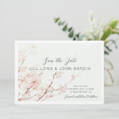 Cherry Blossom Save the Date Kaart (Staand voorkant)