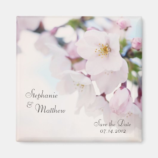 Cherry Blossom Save the Date Magneet (Voorkant)