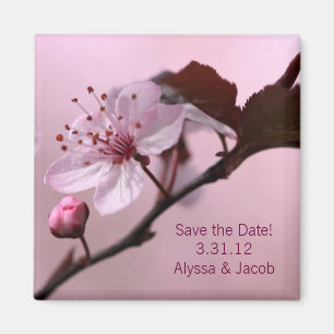 Cherry Blossom Save the Date Magnet