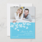 Cherry Blossom Save the Date Photo Invitation (Voorkant)