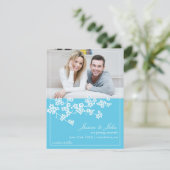 Cherry Blossom Save the Date Photo Invitation (Staand voorkant)