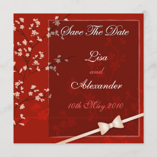 Cherry Blossom Save The Date :: Rood