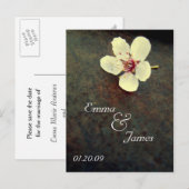 Cherry Blossom Save the Date  Rust Briefkaart (Voorkant / Achterkant)