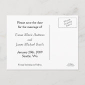 Cherry Blossom Save the Date  Rust Briefkaart (Achterkant)