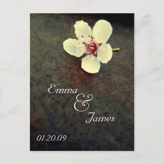 Cherry Blossom Save the Date  Rust Briefkaart (Voorkant)