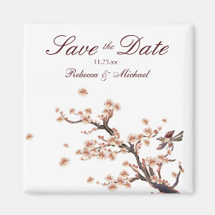 Cherry Blossom Save the Date Wedding Magnets Magneet