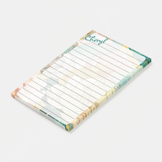 Cherry Blossom School Meisje Notities Post-it® Notes (Schuin)