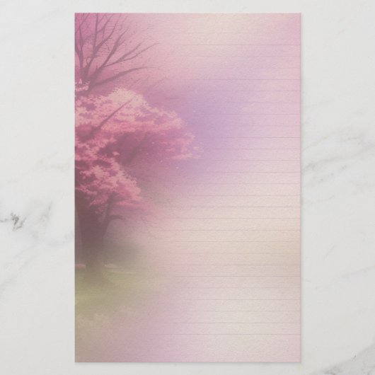 Cherry Blossom Schrijven Papier Scrapbook Ephemera (Voorkant)