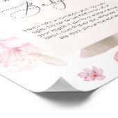 Cherry Blossom script Zeg geen baby Poster (Hoek)