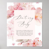 Cherry Blossom script Zeg geen baby Poster (Voorkant)