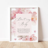 Cherry Blossom script Zeg geen baby Poster