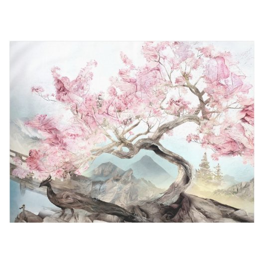 Cherry Blossom Serenade Tafelkleed (Voorkant (Horizontaal))