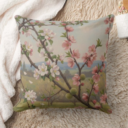 Cherry Blossom Serenity - Botanical Pillow Art Kussen (Deken)