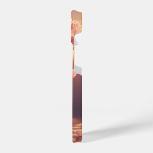 Cherry Blossom Serenity – Elegant Sakura Branch i iPhone Hoesje (Linkerkant)