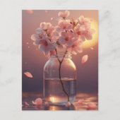 Cherry Blossom Serenity – Elegant Sakura Branch in Briefkaart (Voorkant)