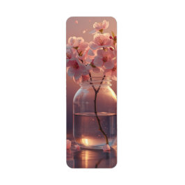 Cherry Blossom Serenity – Elegant Sakura Branch in Etiket