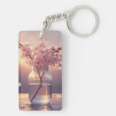 Cherry Blossom Serenity – Elegant Sakura Branch in Sleutelhanger (achterkant)