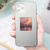 Cherry Blossom Serenity – Elegant Sakura Branch in Sticker (Telefoon)