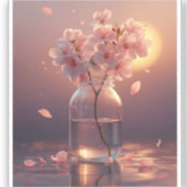 Cherry Blossom Serenity – Elegant Sakura Branch in Sticker (Voorkant)