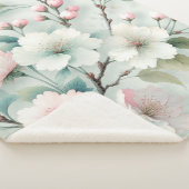 Cherry Blossom Sherpa Blanket Deken (3/4)